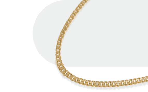 Solid Cuban Curb Chain Necklace 4.4mm 10K Yellow Gold 20''