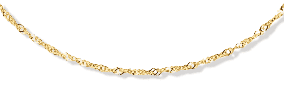 Solid Singapore Necklace 10K Yellow Gold 20''