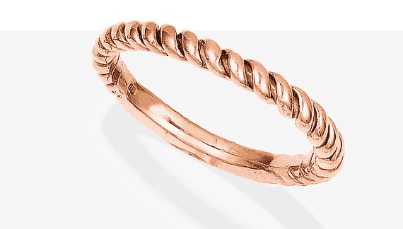 Twist Texture Ring 14K Rose Gold