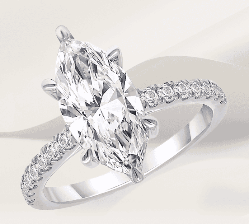 Lab-Created Diamonds by KAY Marquise-Cut Engagement Ring 3-1/2 ct tw 14K White Gold