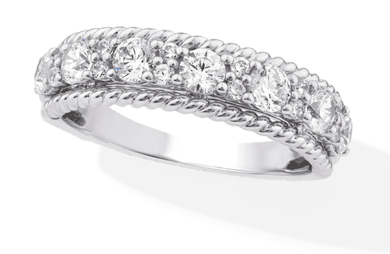 Threads of Love Lab-Created Diamond Anniversary Ring 1 ct tw 14K White Gold