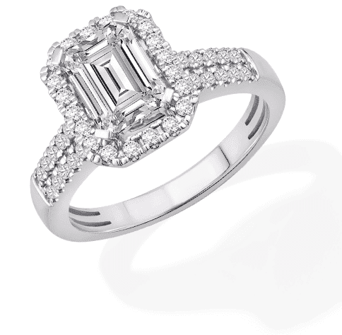 Lab-Created Diamonds by KAY Emerald-Cut Engagement Ring 2-1/3 ct tw 14K White Gold