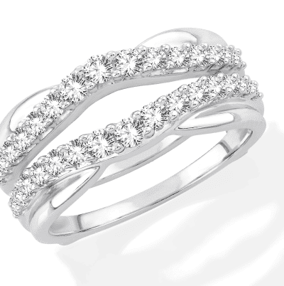 Diamond Enhancer Ring 3/4 ct tw Round-cut 14K White Gold