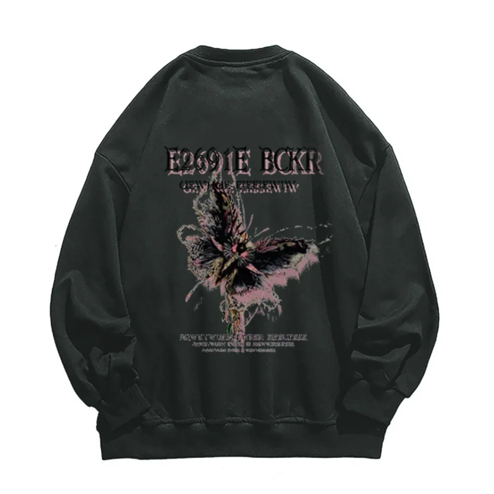 Image of 🔥Dark Butterfly Print Sweatshirt