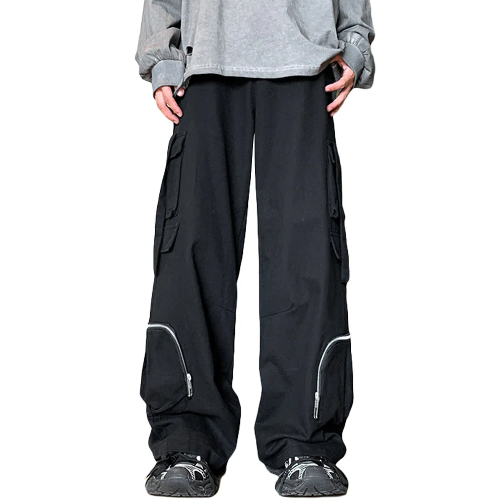 Image of Straight Wide Legs Cargo Sweatpants