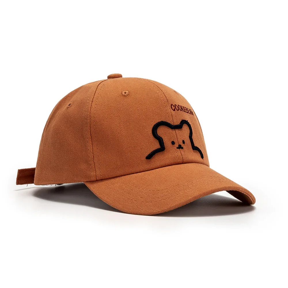 Image of Vintagel Bear Letter Embroidery Pure Hat