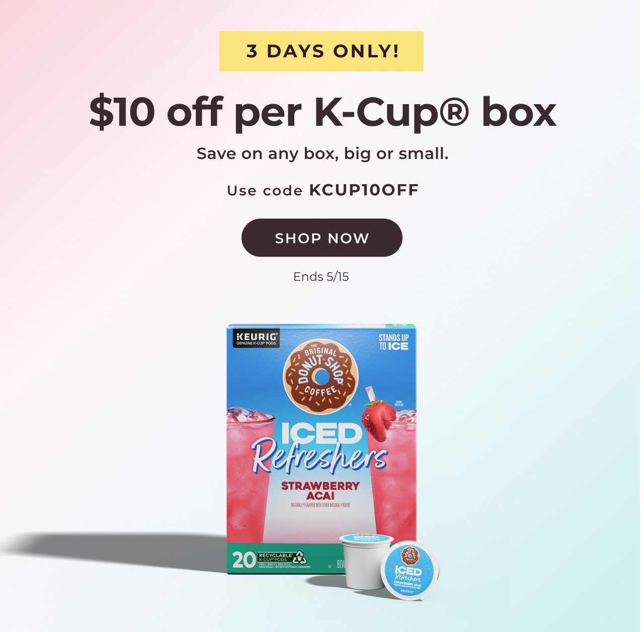 Get \\$10 off per box with code KCUP10OFF