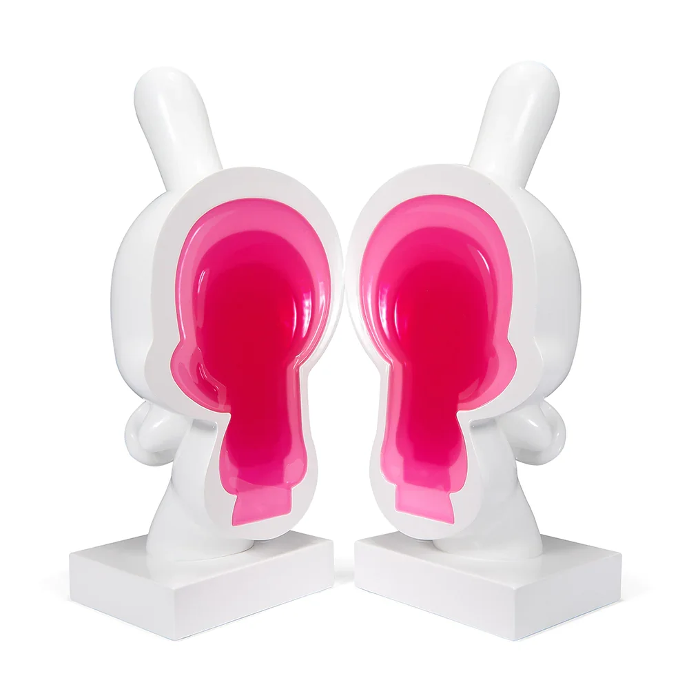 Image of Dunny 10" Lustre Gloss White and Pink Resin Bookends (PRE-ORDER)
