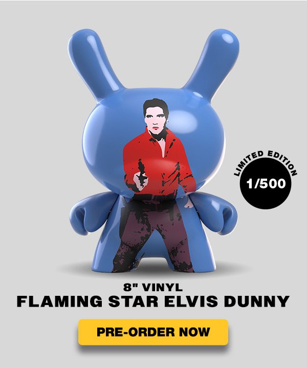 ANDY WARHOL 8” MASTERPIECE FLAMING STAR ELVIS DUNNY ART FIGURE - LIMITED EDITION OF 500