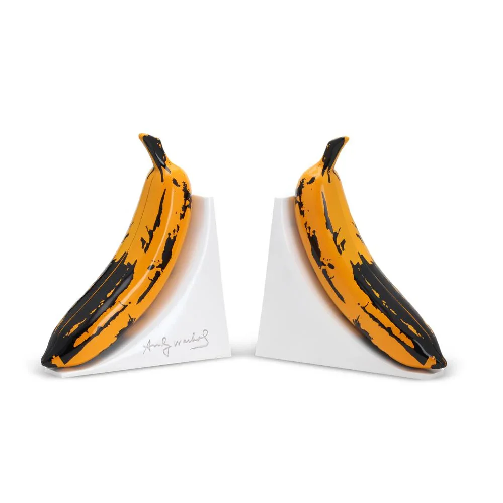 Image of Kidrobot x Andy Warhol Resin Banana Bookends - Yellow Edition