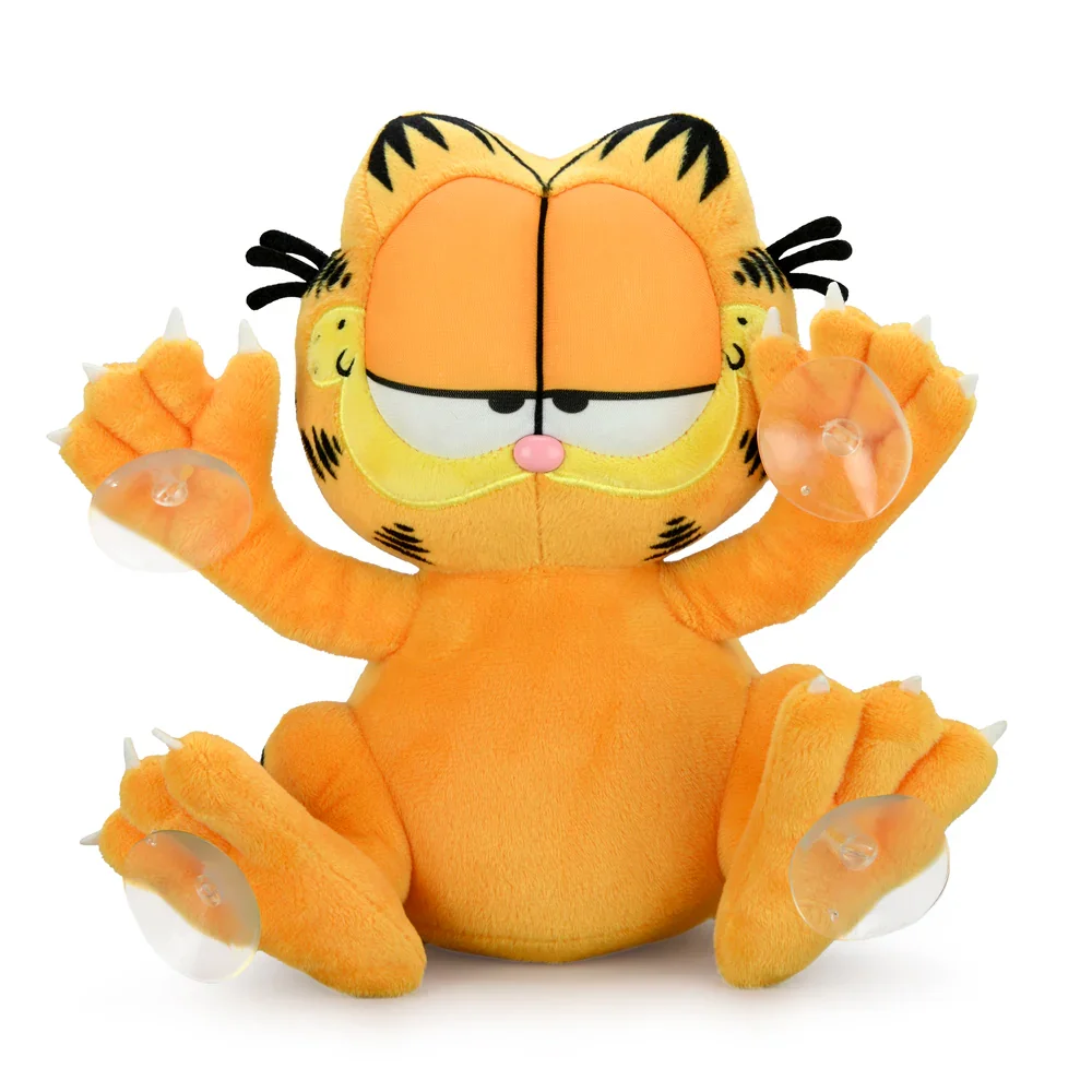 Image of Garfield 8" Plush Suction Cup Window Clinger by Kidrobot - Relaxed Edition