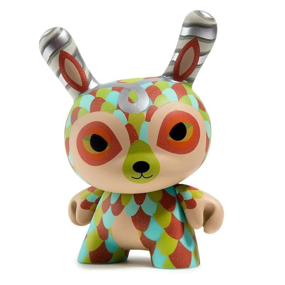 Image of The Curly Horned Dunnylope 5" Dunny Art Figure by Horrible Adorables - Orange Edition