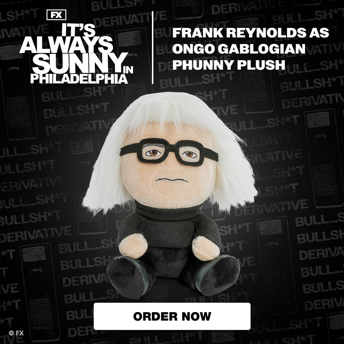 IT’S ALWAYS SUNNY IN PHILADELPHIA FRANK REYNOLDS AS ONGO GABLOGIAN PHUNNY PLUSH (PRE-ORDER)