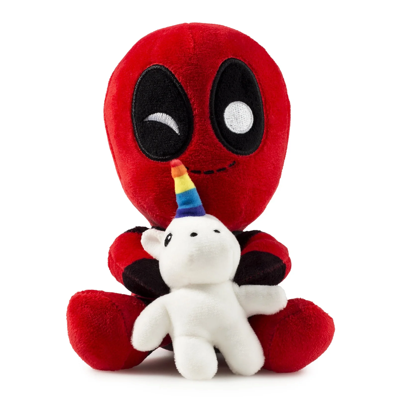 Image of Marvel Deadpool Riding a Unicorn Plush by Kidrobot