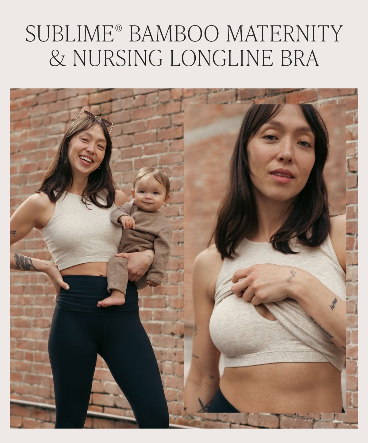 Sublime® Bamboo Maternity & Nursing Longline Bra