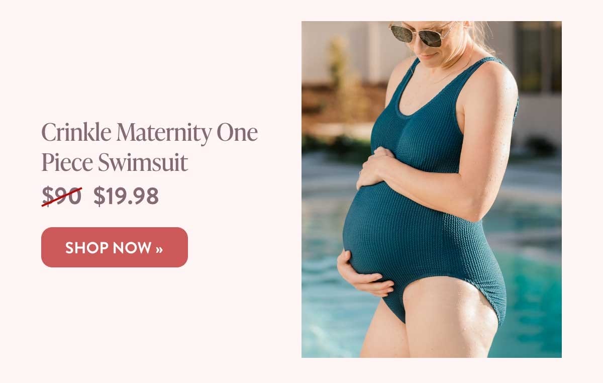 Crinkle Maternity One Piece Swimsuit