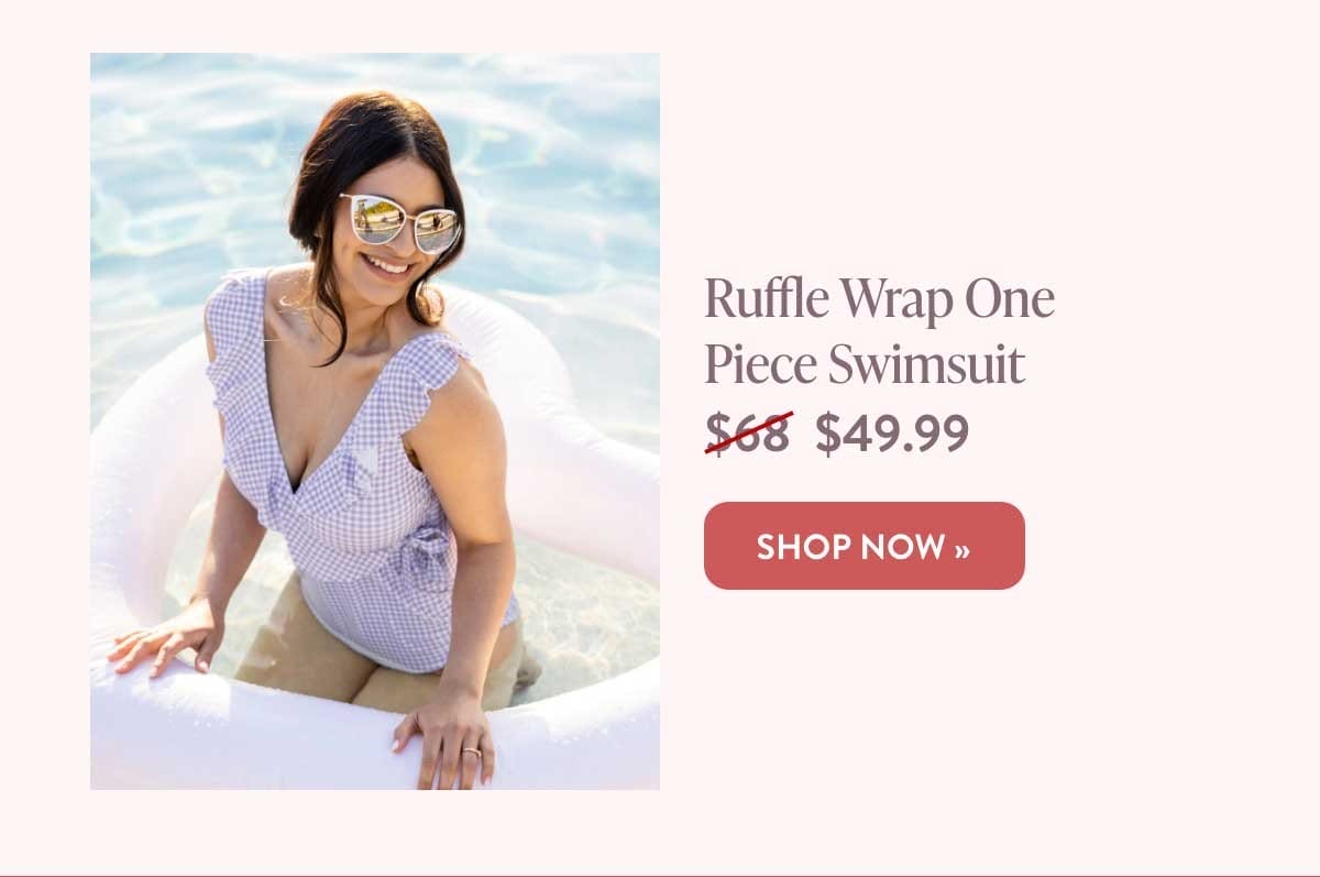 Ruffle Wrap Maternity & Nursing One Piece Swimsuit