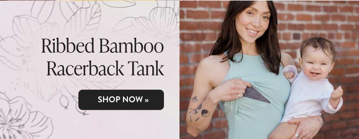 Ribbed Bamboo Racerback Nursing Tank