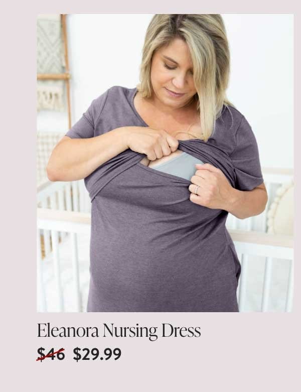 Eleanora Bamboo Maternity & Nursing Lounge Dress