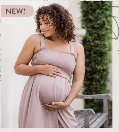 Sienna Smocked Maternity & Nursing Dress