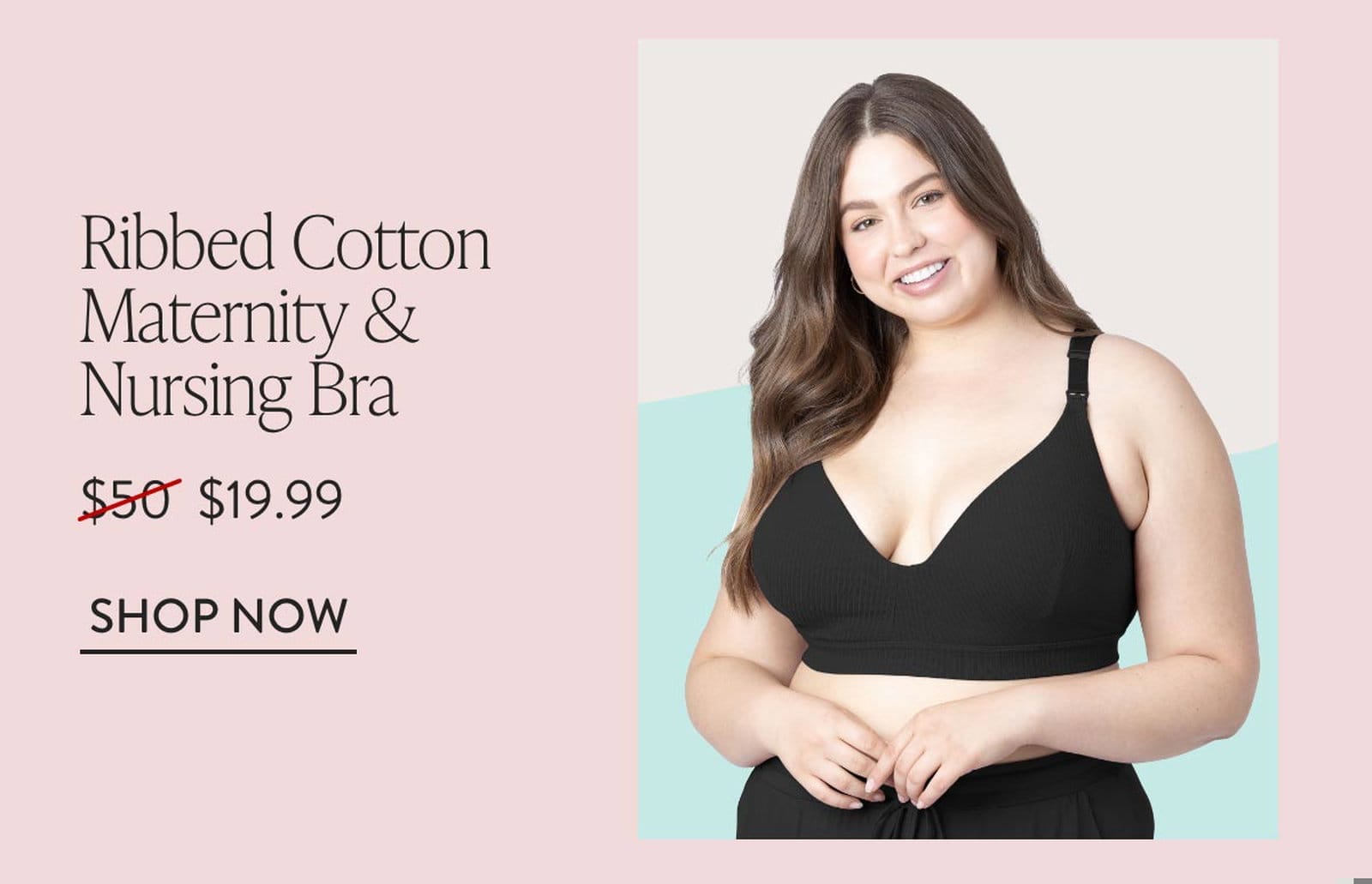 Ribbed Cotton Maternity & Nursing Bra