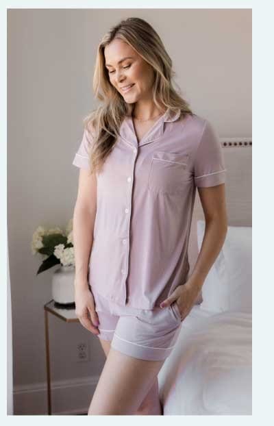 Clea Bamboo Classic Short Sleeve Pajama Set