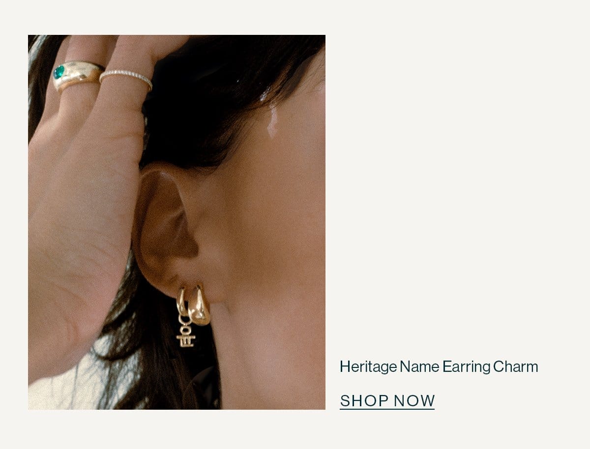 Heritage Name Earring Charm