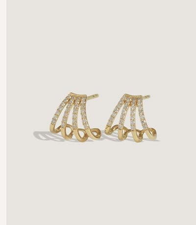 Pavé Cuff Stud Earrings