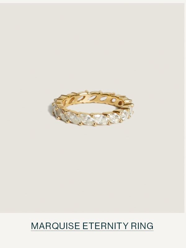 Marquise Eternity Ring Diamond Yellow Gold