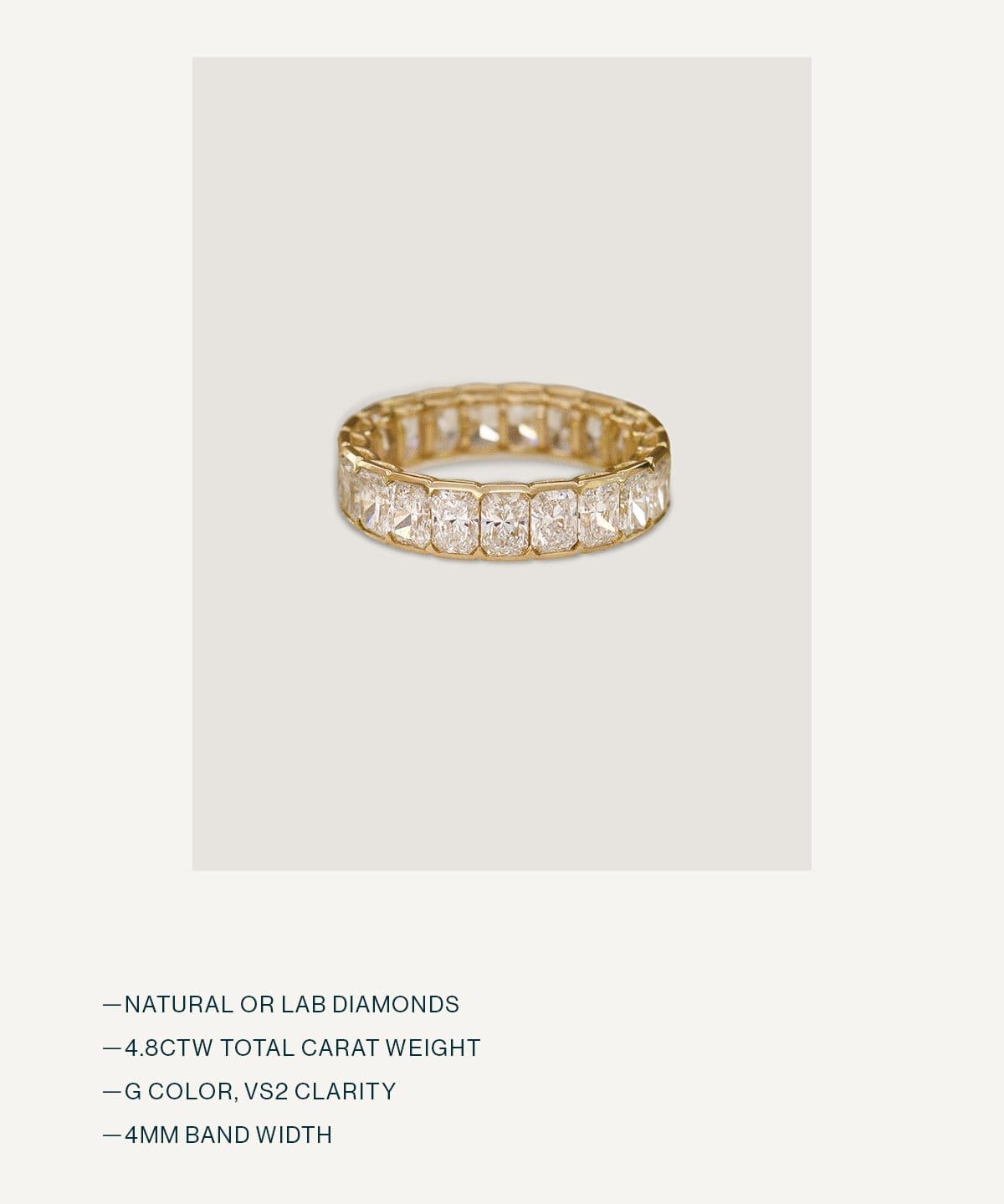 Jane Radiant Eternity Ring Diamond