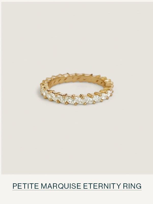 Petite Marquise Eternity Ring Yellow Gold