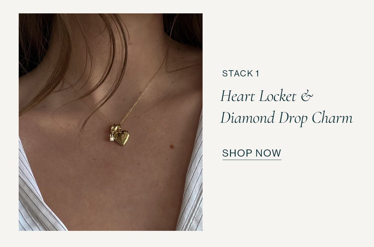 Heart Locket & Diamond Drop Charm