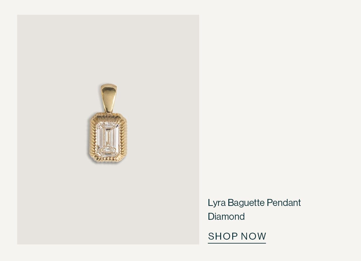 Lyra Baguette Pendant Diamond