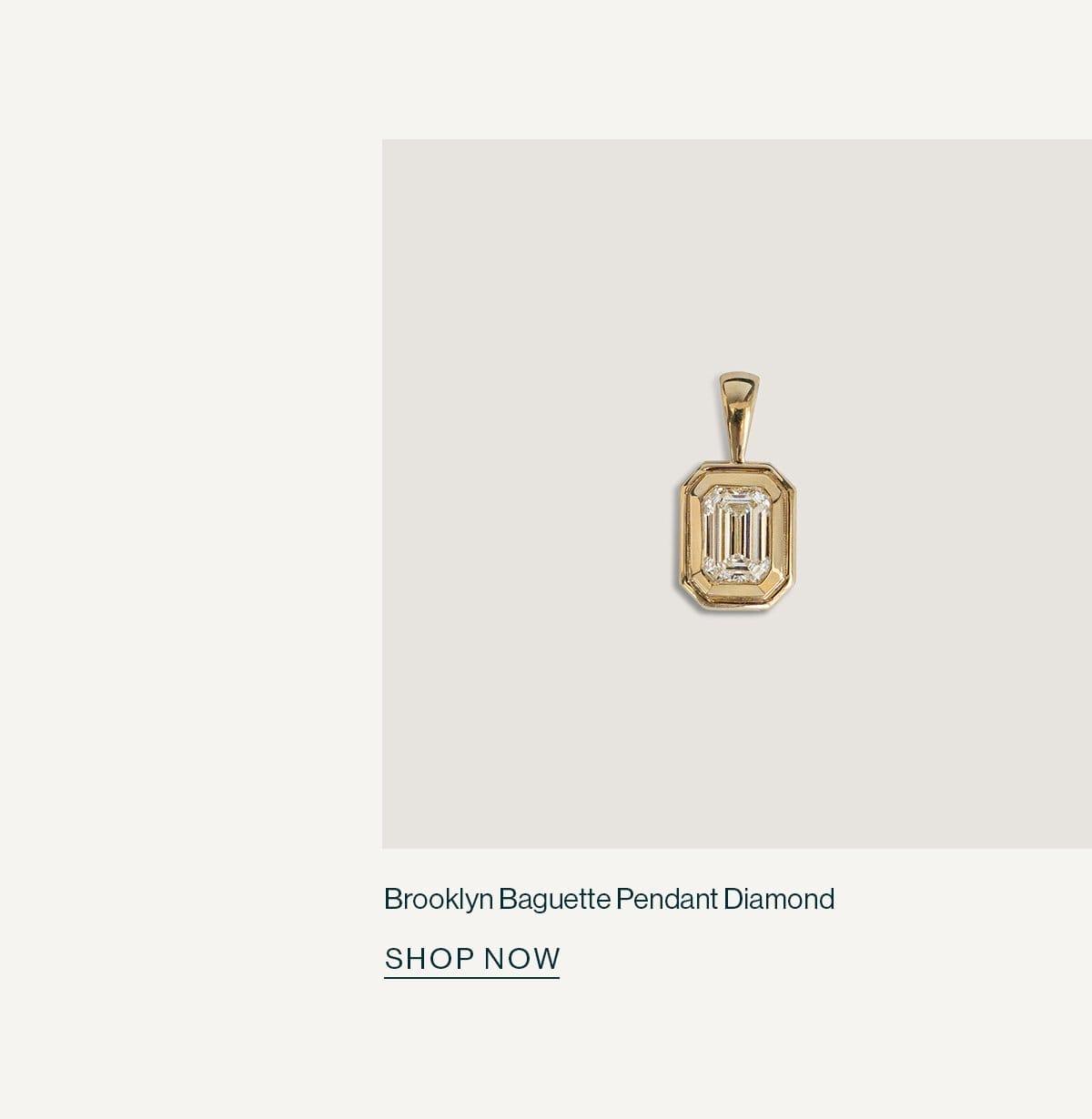 Brooklyn Baguette Pendant Diamond