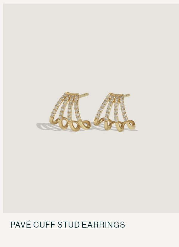 Pavé Cuff Stud Earrings