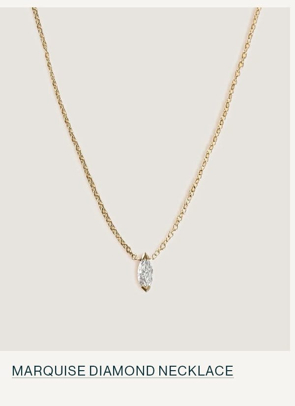 Solitaire Marquise Diamond Necklace