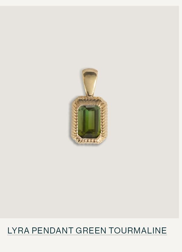 Lyra Pendant Green Tourmaline