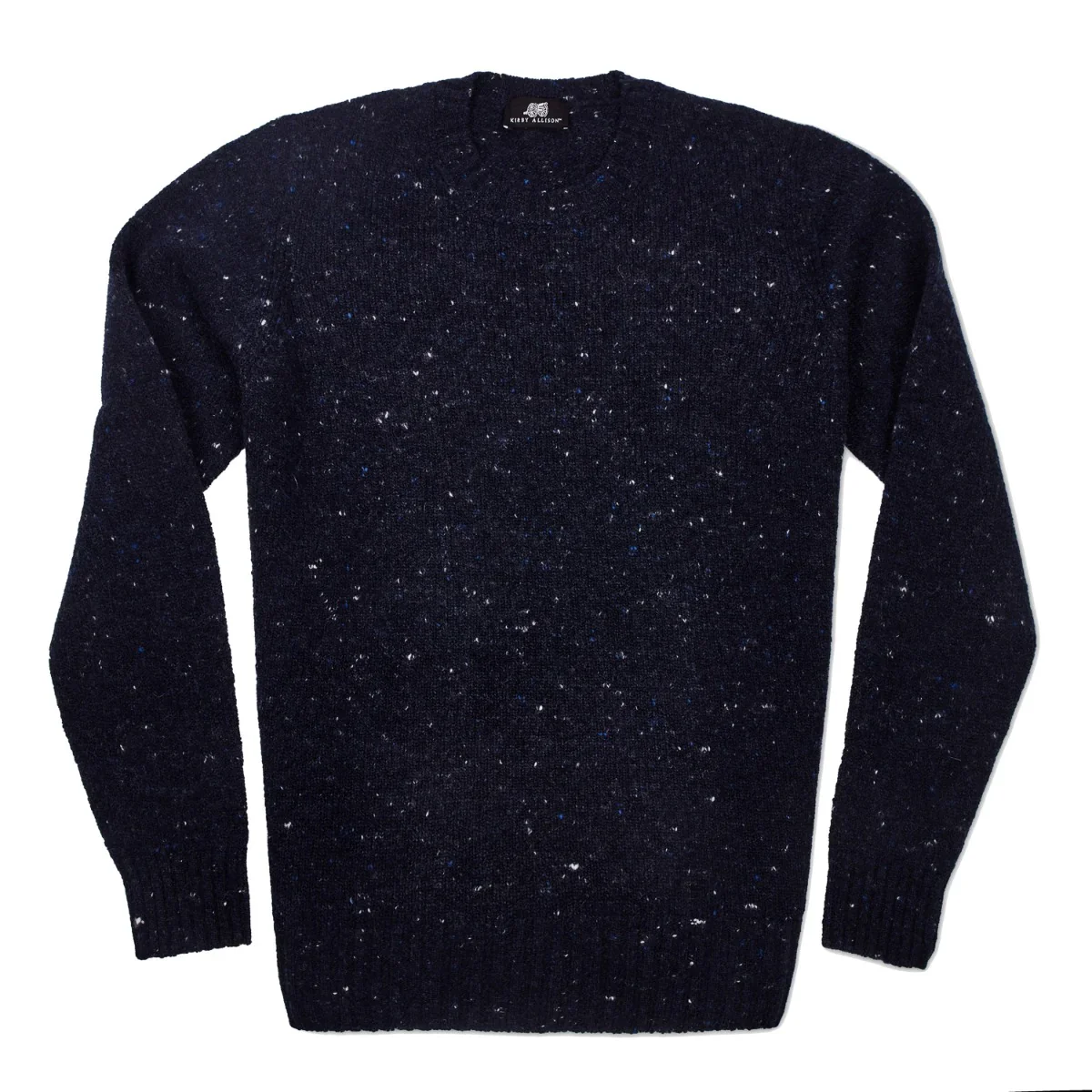 Image of Sovereign Grade Blue Donegal Crew Neck Sweater