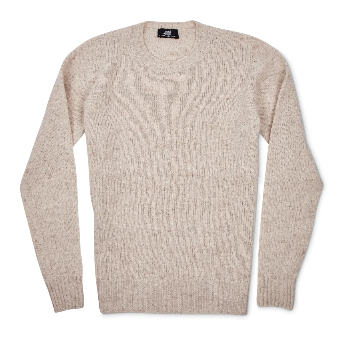 Image of Sovereign Grade Oatmeal Donegal Crew Neck Sweater