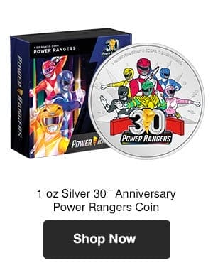 1 oz Silver 30th Anniversary Power Rangers Coin (2023) 