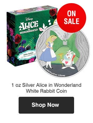  1 oz Silver Alice in Wonderland White Rabbit Coin