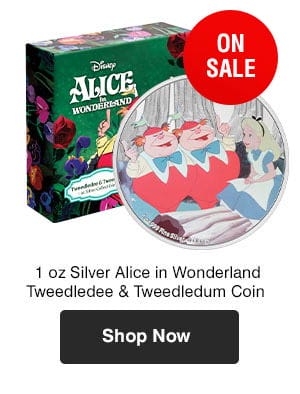 1 oz Silver Alice in Wonderland Tweedledee and Tweedledum Coin