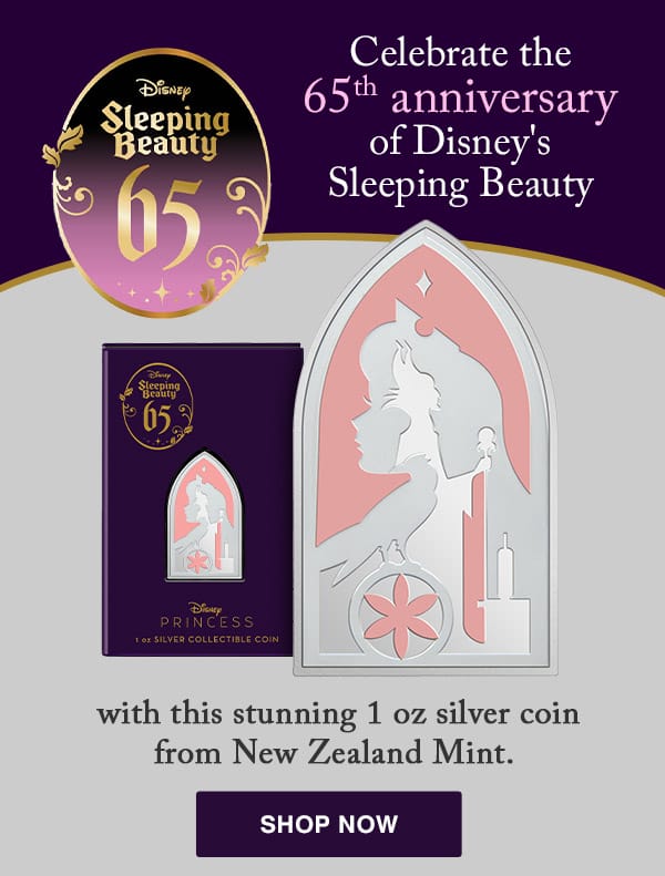 1 oz Silver Sleeping Beauty 65th Anniversary Coin