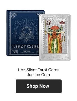 1 oz Silver Tarot Cards Justice Coin (2023)
