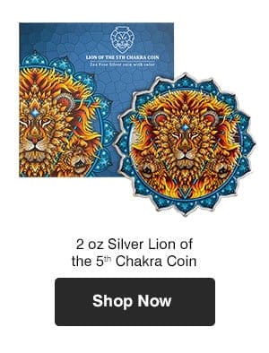 2 oz Silver Lion of the 5th Chakra Coin (2023)