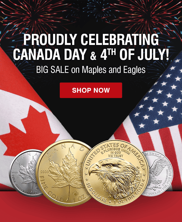 Celebrating Canada Day and 4th of July SALE on Maples and Eagles