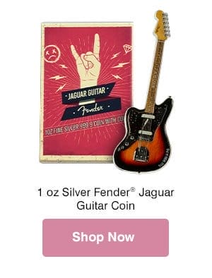 1 oz Silver Fender® Jaguar Guitar Coin (2024) 