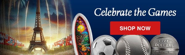 Celebrate the Games - sports themed silver coins