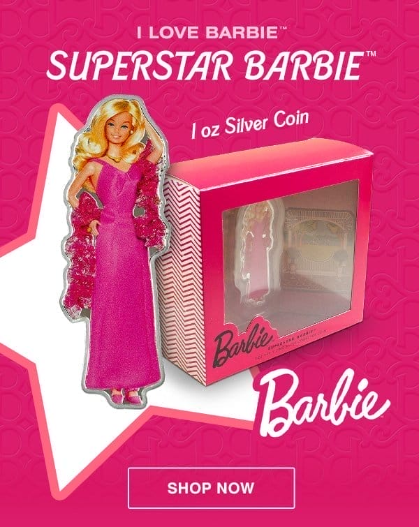  Buy 1 oz Silver I Love Barbie™ Superstar Barbie™ Coin (2023)