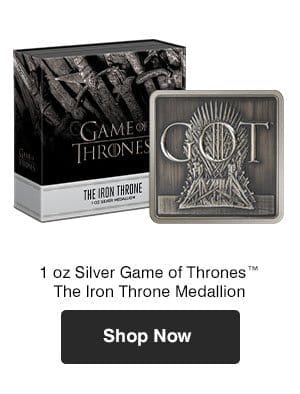 1 oz Silver Game of Thrones Iron Throne Medallion